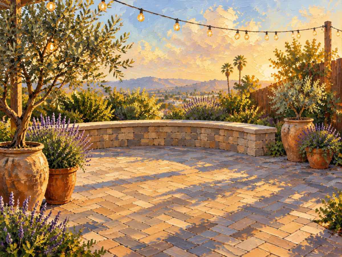 Illustration of pavers work