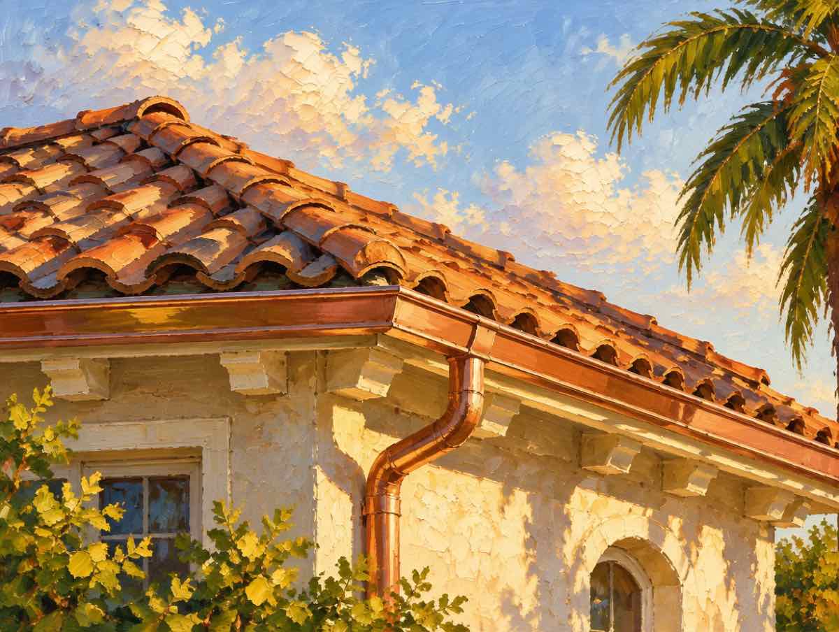 Illustration of roofing work