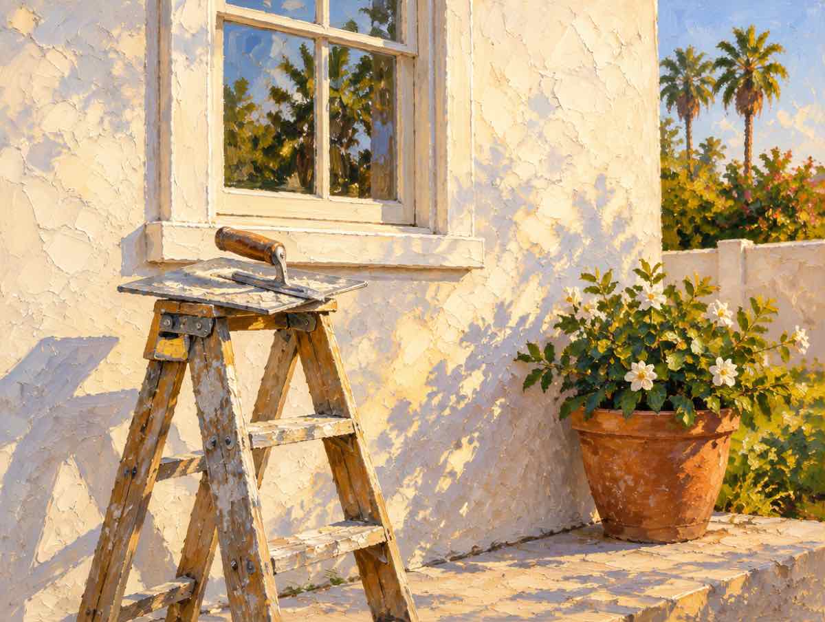Illustration of stucco work