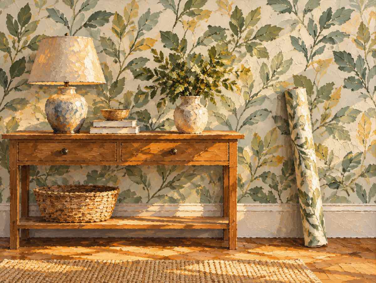 Illustration of wallpaper work
